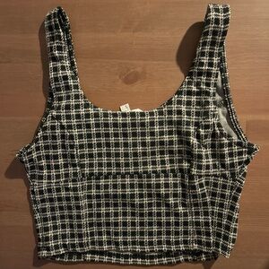 Stylish Black and Cream Women's Tank